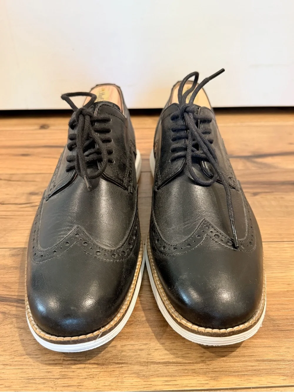 Cole Haan ØriginalGrand Wingtip Oxford Shoes Black Leather Men’s 8.5
